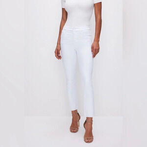 GOOD AMERICAN 16 Coastal Resort Good Legs White Str Leg Sculpt Raw Hem Jeans